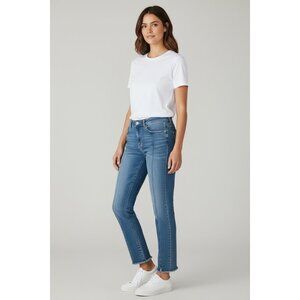 ABOUND Frayed Hem Skinny Jeans Women Size 29 Blue Stretch Denim Raw Edge Casual